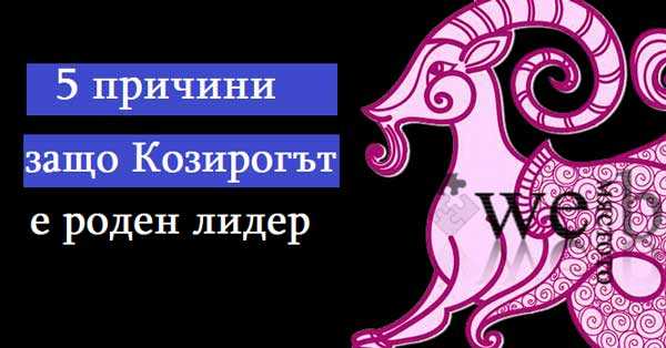 5 причини защо Козирогът е роден лидер